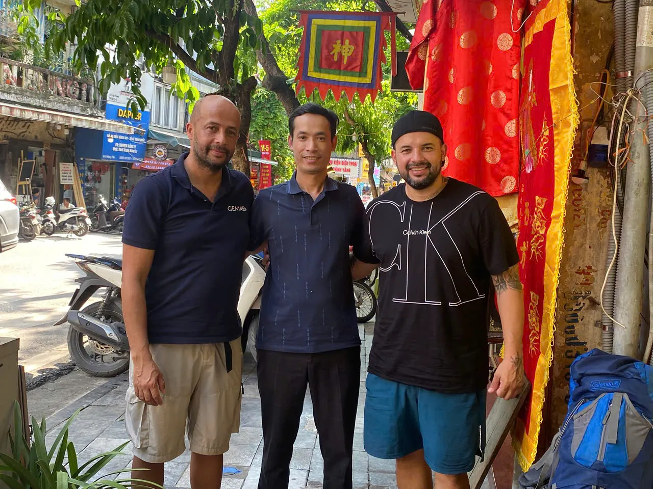 Meeting visiting buyers in Hanoi's Old Quarter